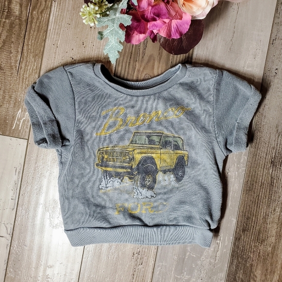 Toddler Boys Ford Bronco Graphic T-Shirt with Short Sleeves Size 18m Gray Yellow - Picture 1 of 11